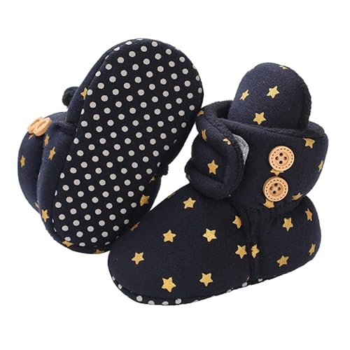 Aisprts Unisex Baby Winterschuhe,Neugeborenen Baumwoll Baby Mädchen Jungen boots Stiefel Sock mit Fleece Futter Rutschfest Wärme Babyschuhe 12-18 Monate,E3 von Aisprts