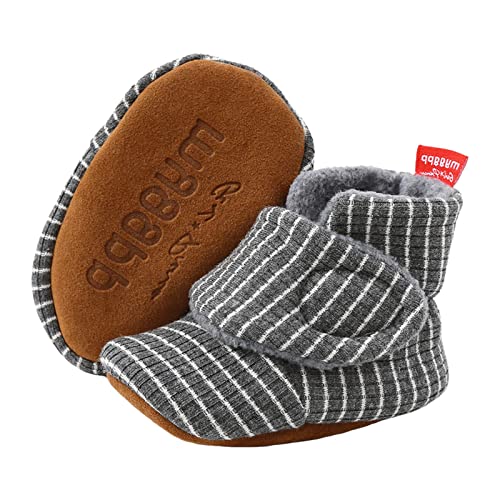 Aisprts Unisex Baby Winterschuhe,Neugeborenen Baumwoll Baby Mädchen Jungen boots Stiefel Sock mit Fleece Futter Rutschfest Wärme Babyschuhe 6-12 Monate,A2 von Aisprts
