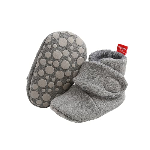 Aisprts Unisex Baby Winterschuhe,Neugeborenen Baumwoll Baby Mädchen Jungen boots Stiefel Sock mit Fleece Futter Rutschfest Wärme Babyschuhe 6-12 Monate,B2 von Aisprts