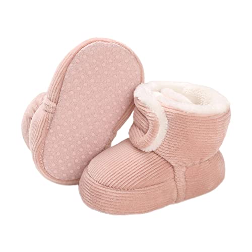 Aisprts Unisex Baby Winterschuhe,Neugeborenen Baumwoll Baby Mädchen Jungen boots Stiefel Sock mit Fleece Futter Rutschfest Wärme Babyschuhe 6-12 Monate,B6 von Aisprts