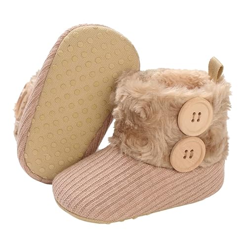 Aisprts Unisex Baby Winterschuhe,Neugeborenen Baumwoll Baby Mädchen Jungen boots Stiefel Sock mit Fleece Futter Rutschfest Wärme Babyschuhe 6-12 Monate,H1 von Aisprts
