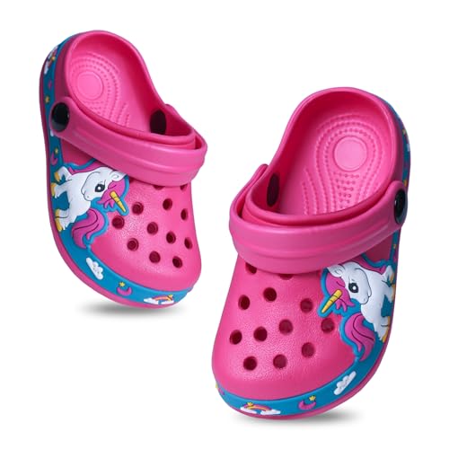 Aisprts Unisex Clogs Kinder Gartenschuhe für Jungen Mädchen rutschfeste Gartenclogs Dinosaurier Pantoletten Kinder Gummi Hausschuhe Sommer Kinder Hausschuhe Latschen (HPU,24) von Aisprts