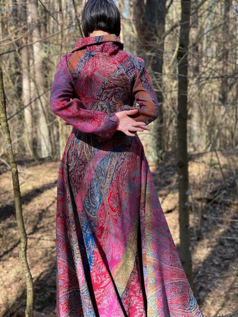 Aiste Anaite Godness Fairy Wollkleid Für Besonderes Gefühl Ihrer Seele ~ Oversize Reversible Dress Herbst Winter Boho Kleid von AisteAnaite