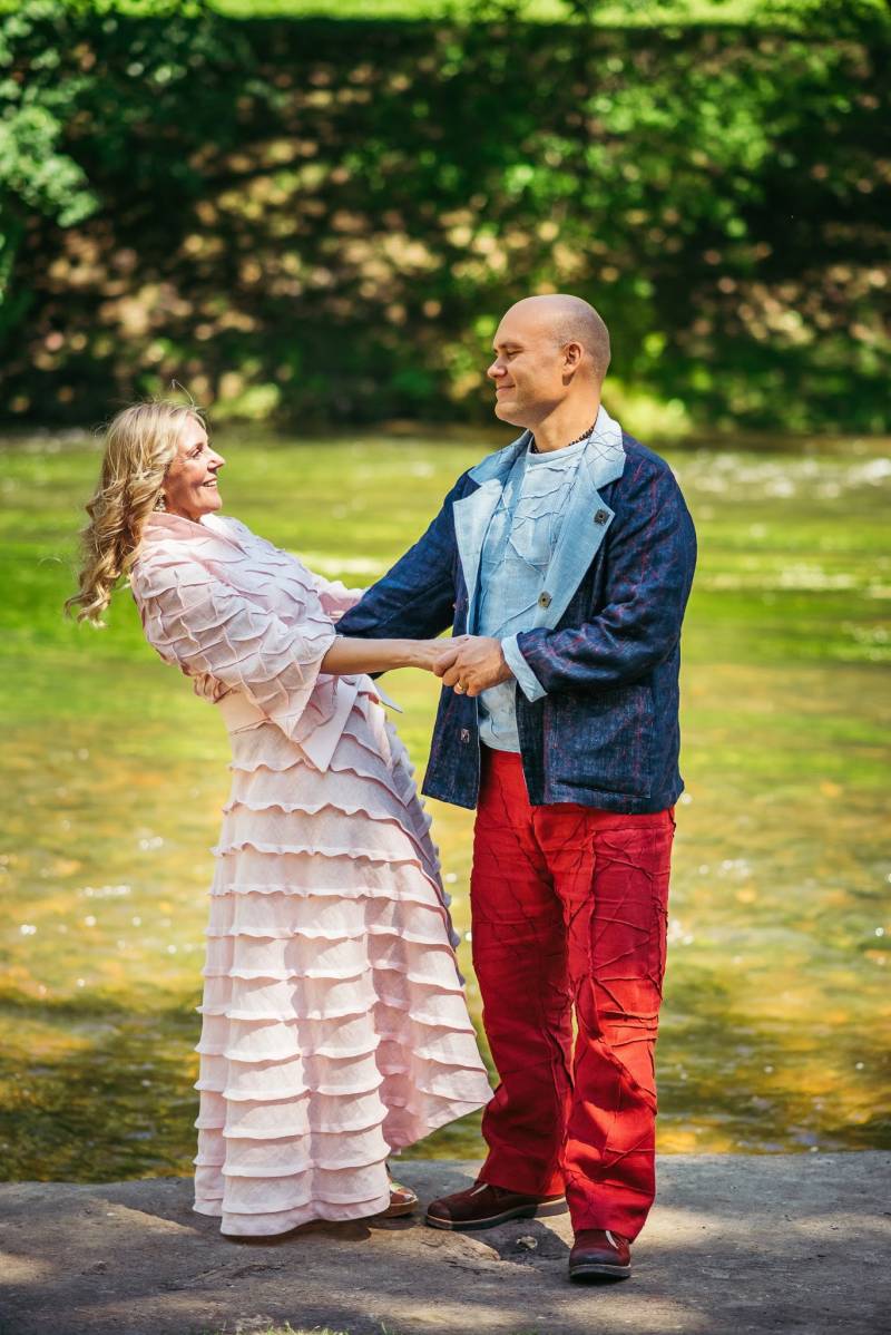 Aiste Anaite Leinenkleid/Weißes Kleid Mit Ärmeln Feenkleid Langes Weißes Für Frauen Halbformales Hochzeitskleid von AisteAnaite