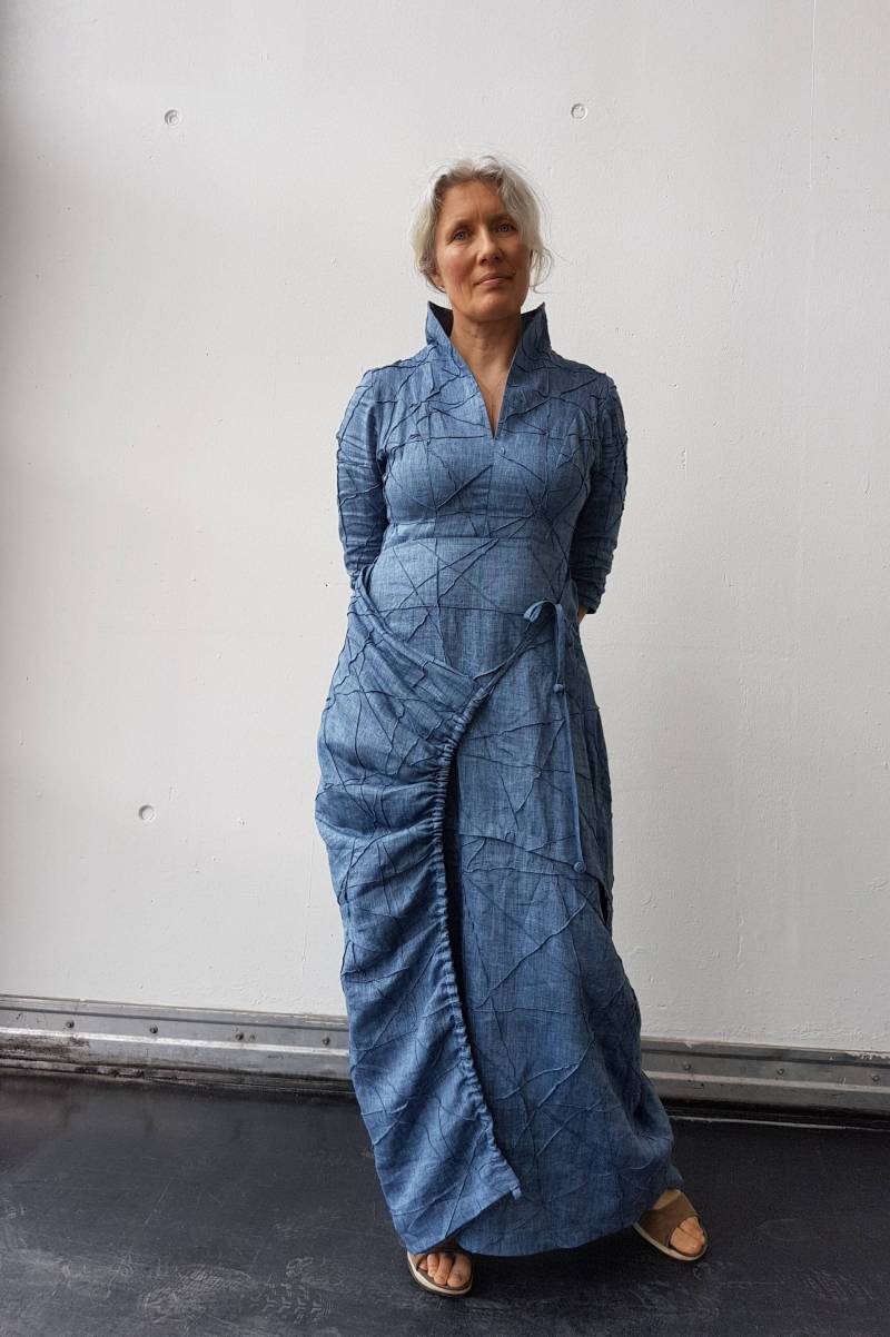 Blaues Leinen Kleid/Langes Für Frauen Boho Kleidung Kleider Feenkleider von AisteAnaite