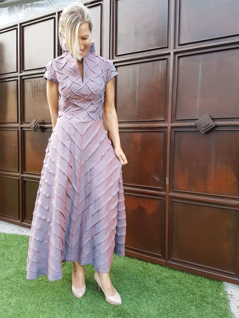 Fairy Fashion Art Einzigartiges Leinenkleid Von Aiste Anaite ~ Langes Für Frauen Handgemachtes Boho Kleid Besondere von AisteAnaite