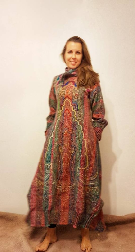 Langarm Kleid/Unikat Wendekleid Frauen Tunika Boho Für Oversized Herbst Winter Frühling von AisteAnaite