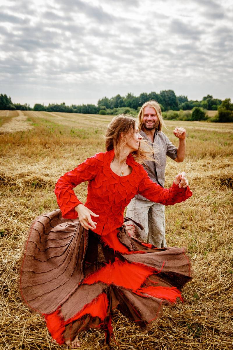Rotes Leinen Kurzjacke Für Frauen Von Aiste Anaite ~ Beliebige Farben Lässige Jacke Wickeltop Kleidige von AisteAnaite