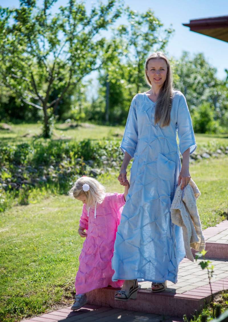 Taufkleid/Mädchenkleid Kleinkindkleid Leinenkleid Kaftan Mädchenbekleidung Jungenbekleidung Leinenbekleidung von AisteAnaite