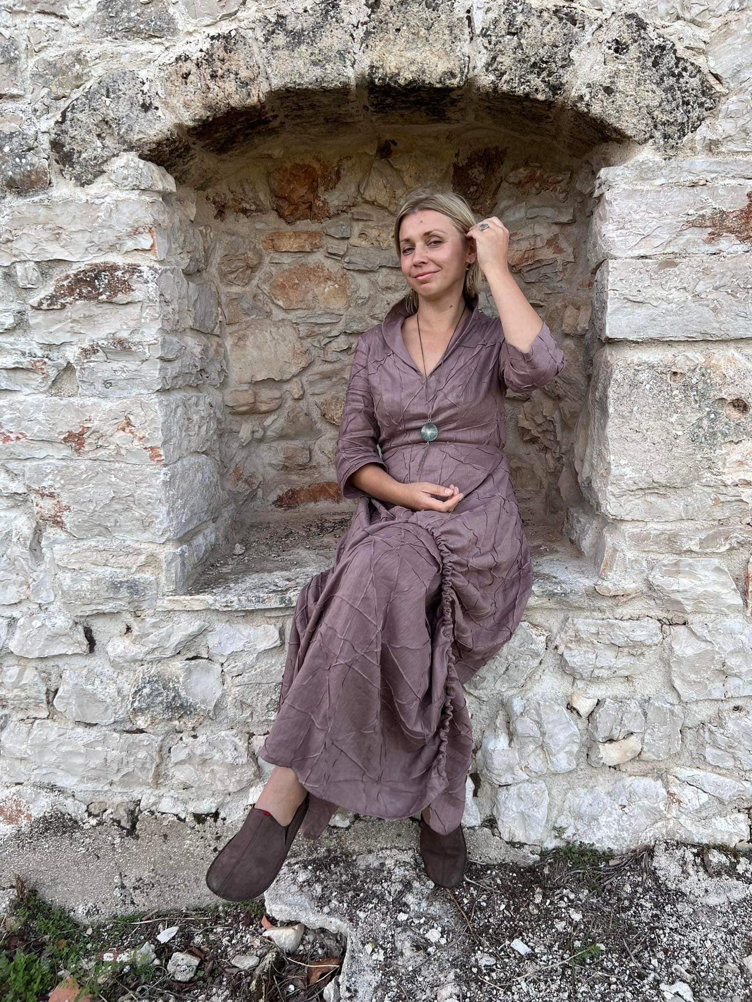 Einzigartiges Langes Kleid Für Frauen/Elegante Kleider Aus Leinen-Viskose Strandkleid Leinenkleidung Cocktailkleid Individuelles Aiste Anaite von AisteAnaite