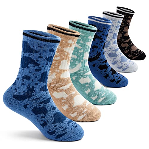 6 Paare Jungen Wintersocken Kinder Warme Socken Dicke Thermosocken Jungen Frotteesocken Kinder Baumwollsocken 23-26 Fußlänge 14-16 CM/3-5 Jahre von Aisyee