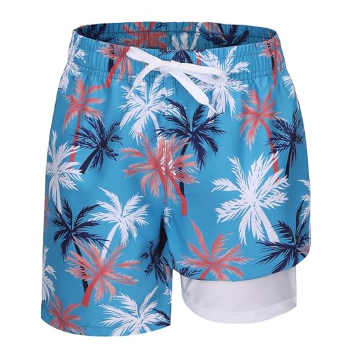 Aisyee Badehose Kinder Badeshorts Kompression Liner Boardshorts Jungen Hawaii Strand Shorts 146 152/11-12 Jahre von Aisyee