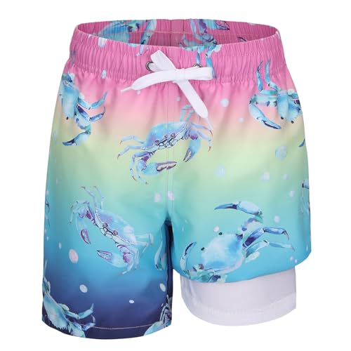 Aisyee Badeshorts Jungen Badehose Kompression Liner Schnell Trocknende Boardshorts Kinder Strand Shorts 152 158/13-14 Jahre von Aisyee
