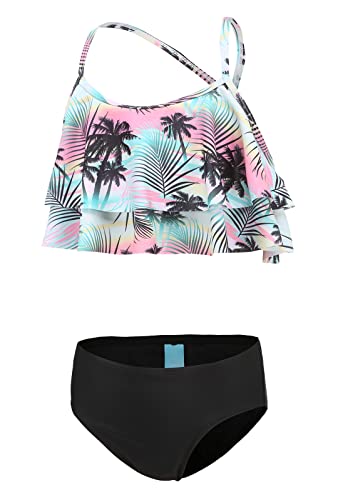 Aisyee Bikini Mädchen Kinder Zweiteiliger Bademode Rüschen Schwimmanzug Mädchen Badeanzug 104 110/4-5 Jahre von Aisyee