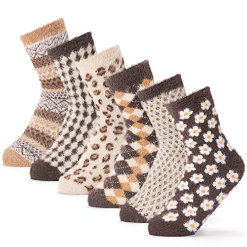 Aisyee Dicke Socken Damen Warme Socken Flauschige Wintersocken Damen Thermosocken 35-38 39 40 Einheitsgröße von Aisyee