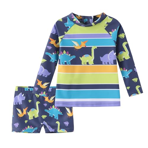 Aisyee UV Schwimmshirt Baby Jungen 2-teiliges Langarm Badeshirt Mit Badehose Baby Junge UV Shutz Dino Baby Badeanzug 86 92/18-24 Monate Aisyee UV Schwimmshirt Baby Jungen 2-teiliges Langarm Badeshirt Mit Badehose Baby Junge UV Shutz Dino Baby Badeanzug 86 92/18-24 Monate von Aisyee