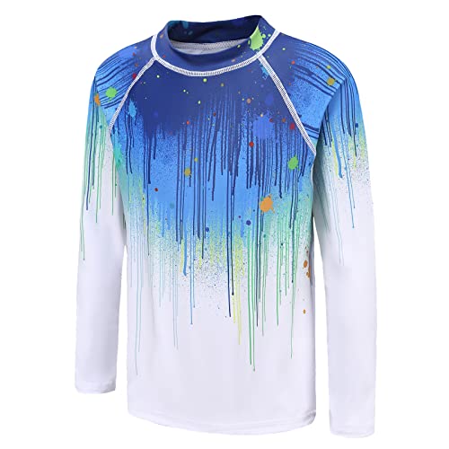 Aisyee UV Schwimmshirt Jungen Einteiler Langarm Badeshirt Kinder Badeanzug Jungen 146 152/11-12 Jahre von Aisyee