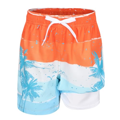 Badehose Jungen Kinder Badeshorts Schnell Trocknende Boardshorts Kompression Liner Strand Shorts 146 152/11-12 Jahre von Aisyee