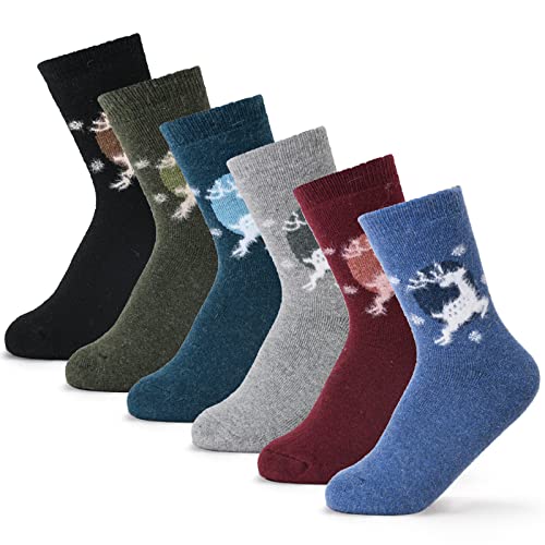 Damen Socken Winter Warm Dicke Socken Damen Thermo Socken Multipack 6 Paar 35-38 39 40 Einheitsgröße von Aisyee