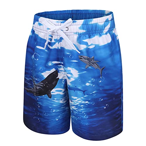 Jungen Badehose Hai Kinder Badeshorts Schnell Trocknende Boardshorts Lässige Strand Shorts 146 152/11-12 Jahre von Aisyee