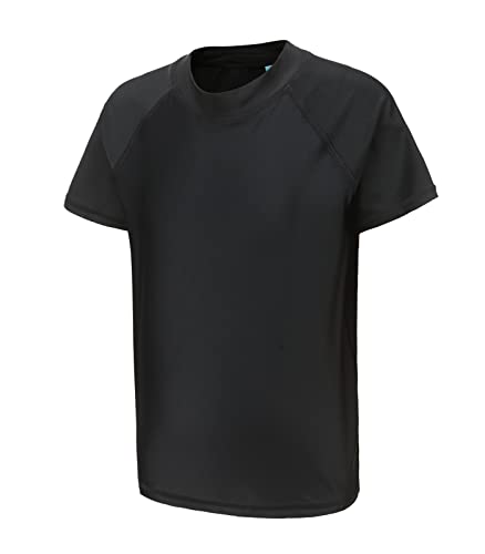 Schwimmshirt Jungen Einteiler Kurzarm Schwarz Badeshirt Kinder Jungen Badeanzug 110 116/5-6 Jahre von Aisyee