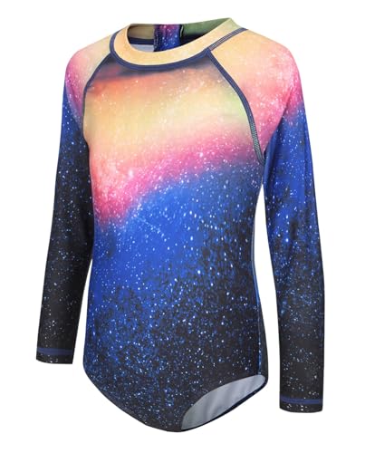 UV Mädchen Langarm Badeanzug Kinder Einteiler Bademode Sonnenschutz Mädchen Schwimmanzug 146 152/11-12 Jahre von Aisyee