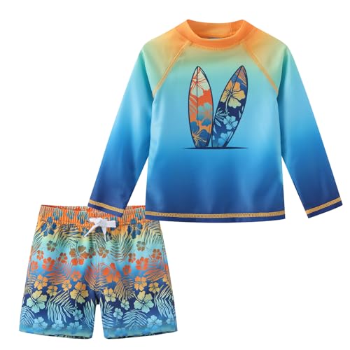 UV Shirt Kinder Badeanzug Jungen 2-teiliges Langarm Badeshirt Mit Boardshorts Baby Jungen UV Shutz Baby Schwimmshirt 86 92/18-24 Monate UV Shirt Kinder Badeanzug Jungen 2-teiliges Langarm Badeshirt Mit Boardshorts Baby Jungen UV Shutz Baby Schwimmshirt 86 92/18-24 Monate von Aisyee
