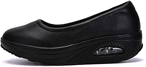 Aitaobao Damen Freizeitschuhe Leichte Keilabsatz Turnschuhe Loafers Bequem rutschfest Plateau Walkingschuhe Abnehmen Schuhe von Aitaobao