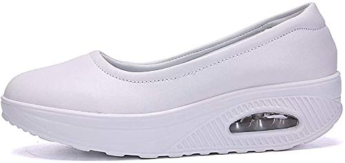 Aitaobao Damen Freizeitschuhe Leichte Keilabsatz Turnschuhe Loafers Bequem rutschfest Plateau Walkingschuhe Abnehmen Schuhe von Aitaobao