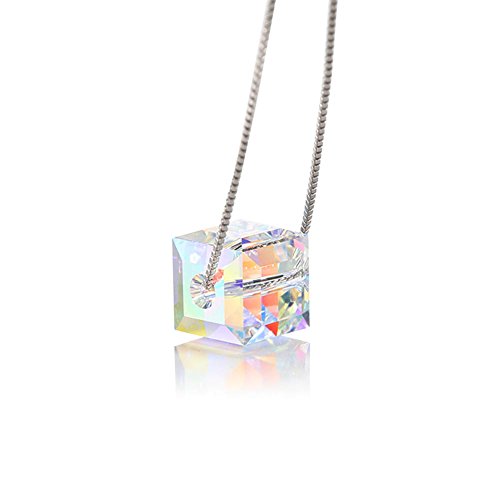 Aituo Österreich Aurora Kristall Halskette 925 Silber Halskette (Zucker) von Aituo