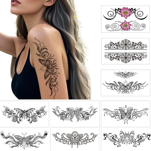 Aivoch 9 Blätter Temporäre Tattoos Wasserdicht Interessant Temporary Tattoo VerhüLlt Die Narbe Aufkleben Frauen Für Männer Frauen Kinder Aivoch 9 Blätter Temporäre Tattoos Wasserdicht Interessant Temporary Tattoo VerhüLlt Die Narbe Aufkleben Frauen Für Männer Frauen Kinder von Aivoch