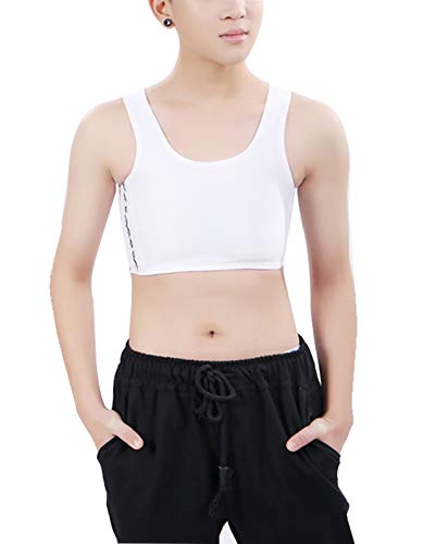 Aivtalk Cosplay Body Shaper Korsetts Weste Tomboy Lesbian Kurz Brust Binder Atmungsaktiv Tank Top mit 3 Reihen Buckle von Aivtalk