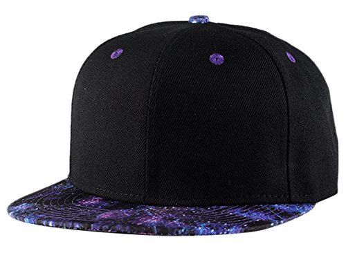 Aivtalk Hiphop Baseball Cap Kappe Mütze Schwarz Snapback Stern Muster Baseballmütze Hut with Adjustable Strap von Aivtalk