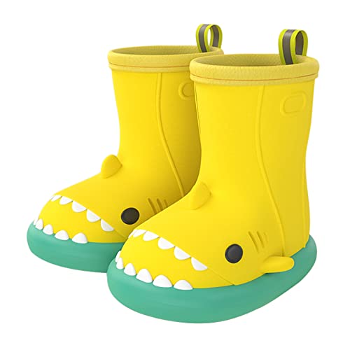 Aivtalk Kinder Regenstiefel Outdoor Rutschfest Stiefel Cute Haifisch Regenschuhe Mädchen Wasserdichte Gummistiefel von Aivtalk