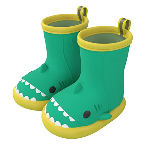 Aivtalk Kinder Regenstiefel Outdoor Rutschfest Stiefel Cute Haifisch Regenschuhe Mädchen Wasserdichte Gummistiefel von Aivtalk