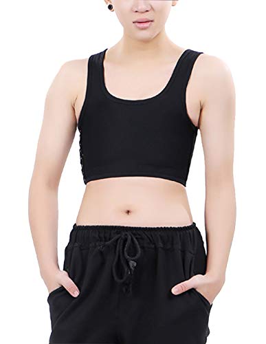 Aivtalk Trans Lesbian Tomboy Tank Top 3 Reihen Buckle Slim Fit Brust Binder Brust Wrap von Aivtalk