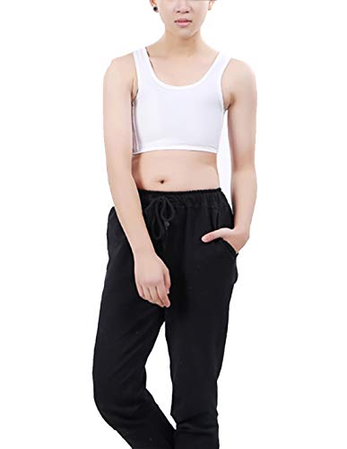 Aivtalk Unisex Tank Tops Atmungsaktiv Brust Binder Lesbian Tomboy Cosplay Body Shaper Korsetts mit 3 Reihen Buckle von Aivtalk