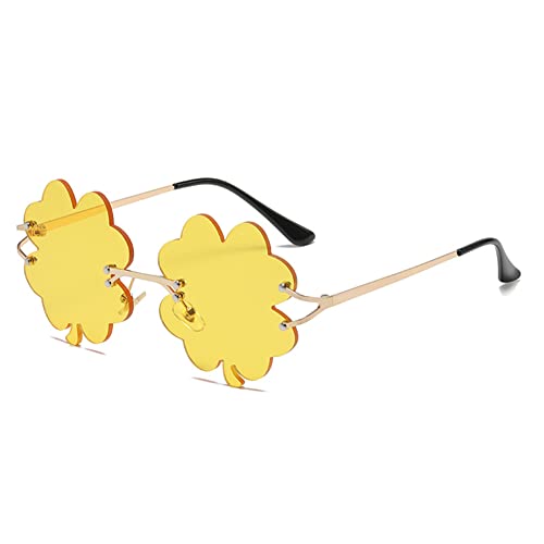 Aiweijia Lustige Randlose Sonnenbrille Vintage Retro Irregulär Mode Brille für Frauen Grün Partybrillen Aiweijia Lustige Randlose Sonnenbrille Vintage Retro Irregulär Mode Brille für Frauen Grün Partybrillen von Aiweijia