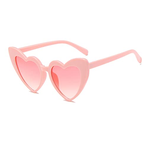 Aiweijia Retro Herz Sonnenbrille - Vintage Damen Sonnenbrille Herzform mit UV400 Schutz Hippie Herzbrille Heart Glasses von Aiweijia