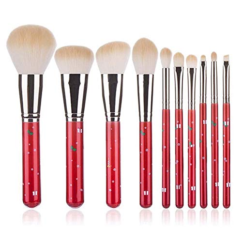Aiwjeakh 10 StüCke Make-Up Pinsel Set KüNstliche Faser ErröTen Augenbrauen Lidschatten Eyeliner Eyeliner Make-Up Pinsel Werkzeug Weihnachts Geschenk von Aiwjeakh