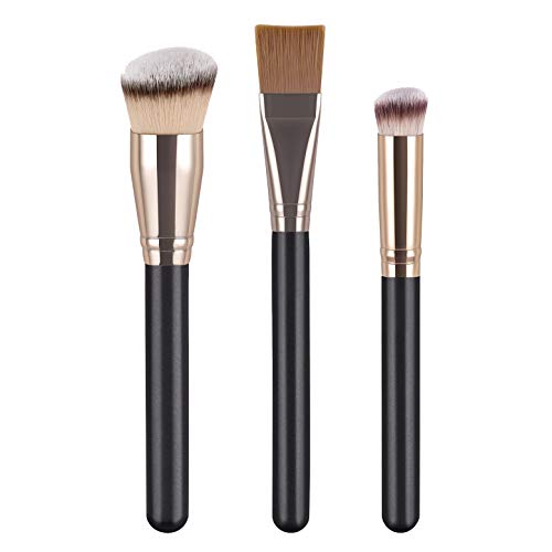 Aiwjeakh 3-Teilige Mini Make-Up Pinsel Professionelle Puder Augenbrauen Lidschatten Make Up Pinsel Set Tragbarer Make-Up Pinsel von Aiwjeakh