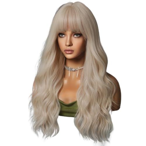 Aiwjeakh Set mit Großen Wellen, Lockigem Haar, Ganzes Oberteil, Voller Kopf, für Frauen, Langes Lockiges Haar, Natürliches Gold, 64 Cm, 1 Set Aiwjeakh Set mit Großen Wellen, Lockigem Haar, Ganzes Oberteil, Voller Kopf, für Frauen, Langes Lockiges Haar, Natürliches Gold, 64 Cm, 1 Set von Aiwjeakh
