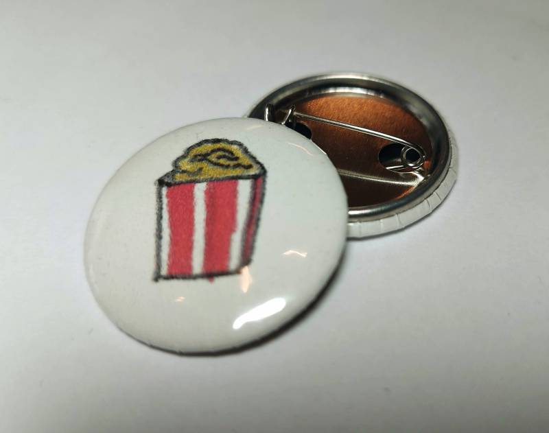 Herzstopper Inspiriert Popcorn - Anstecknadel Button von AiwsArt