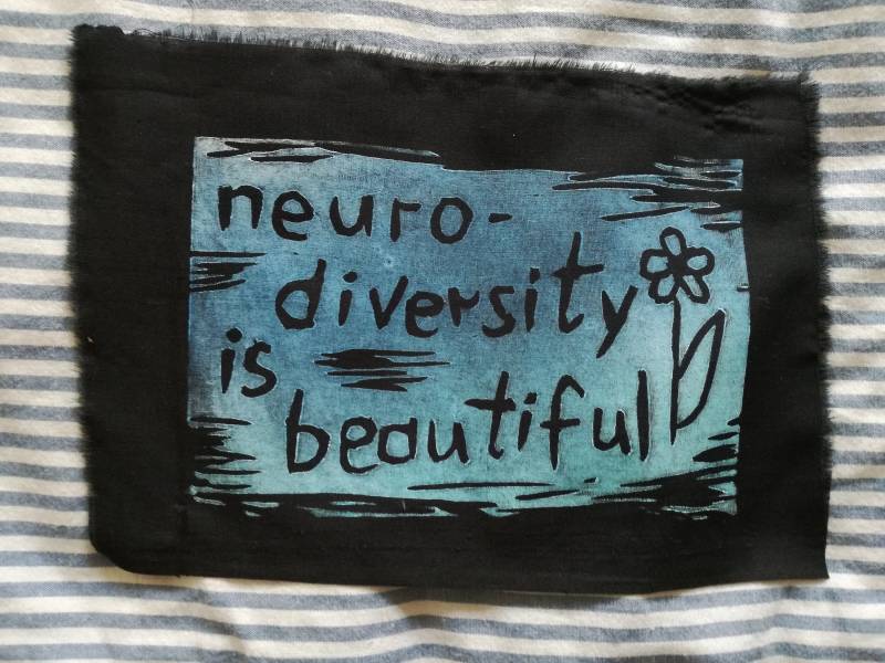 Neurodiversity Is Beautiful Patch -Linoldruck von AiwsArt