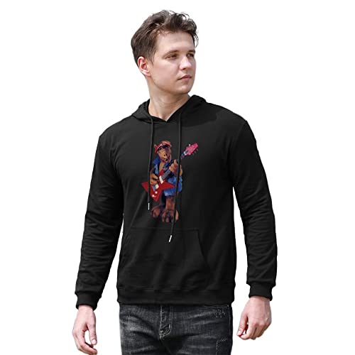 Men's Alf Yeah Printed Pullover Hoodies Long Sleeve Hooded Sweatshirt Black XL von Aiya