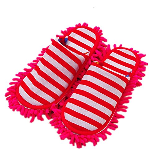 Aiyomimo Multifunktions Putz-Hausschuhe mit Reinigender Bodenreinigung Slippers Shoe Cover Mikrofaser-Sohle Wischmopp-Hausschuhe für Bodenreinigung von Aiyomimo