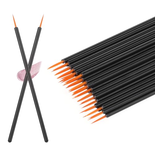 100 Stück Einweg Eyeliner Pinsel Feiner Eyeliner Pinsel Lippenpinsel Eyeliner-Pinsel Applikator Make Up Eyeliner Stick Make-Up-Pinsel-Werkzeuge für Detaillierten Präzisions Eyeliner von Aiyorse
