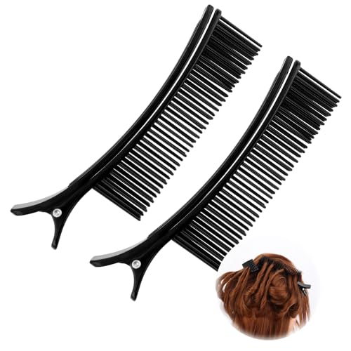 Hair Clips For Styling 2 Stück Haarklemmen Haarclips 2 In 1 Haarspangenkamm Haarclips zum Stylen und Schneiden,Friseur Abteilklammern Krokodil Styling Haarklammern für Damen Dickes & Dünnes Haare von Aiyorse