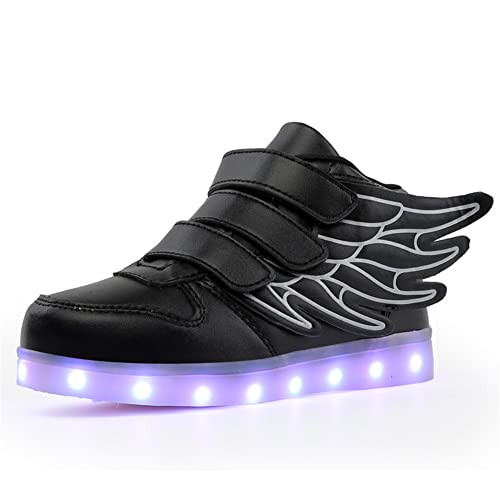 Aizeroth USB Aufladen Unisex Kinder LED Schuhe 7 Farbe LED Leuchtend Outdoor Sportschuhe High top Atmungsaktives Ultraleicht Laufschuhe Gymnastik Turnschuhe Für Jungen Mädchen Geburtstags Geschenk von Aizeroth