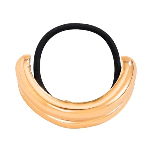 Aizuoni Haarmanschette, Pferdeschwanzmanschette - Doppelter -Pferdeschwanz-Haar-Manschette - Modische Ellipsen-elastische Haarmanschette, Haarschmuck für Frauen und Mädchen von Aizuoni